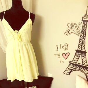 Yellow mini dress